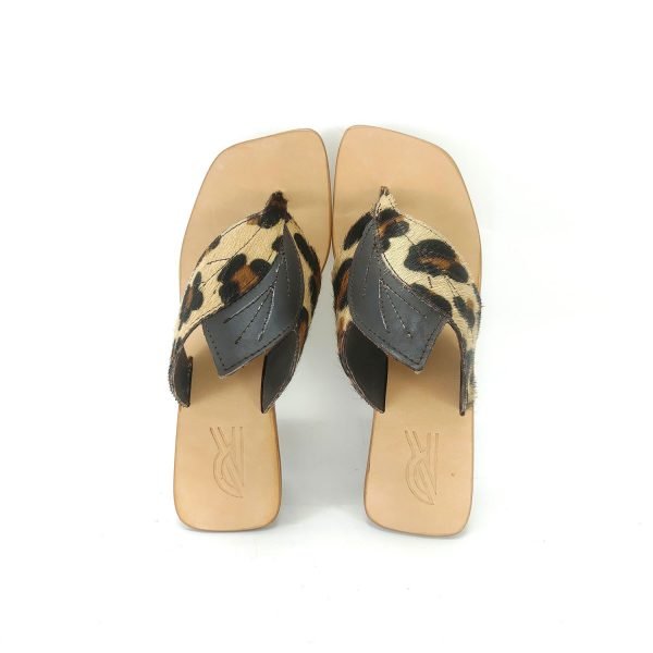 Sandali infradito foglia cavallino