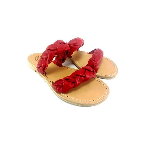 Sandali fascia treccia