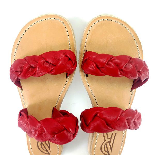 Sandali fascia treccia