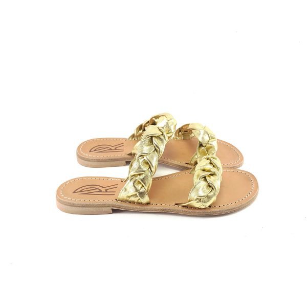 Sandali fascia treccia
