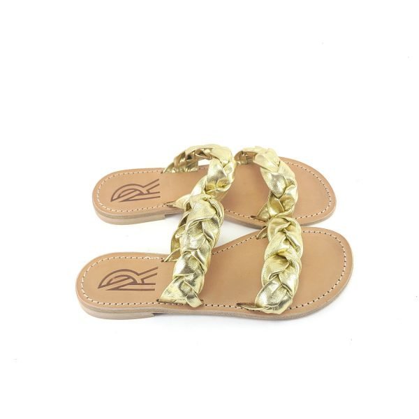 Sandali fascia treccia
