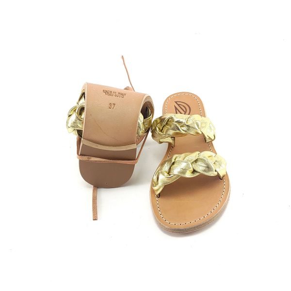 Sandali fascia treccia