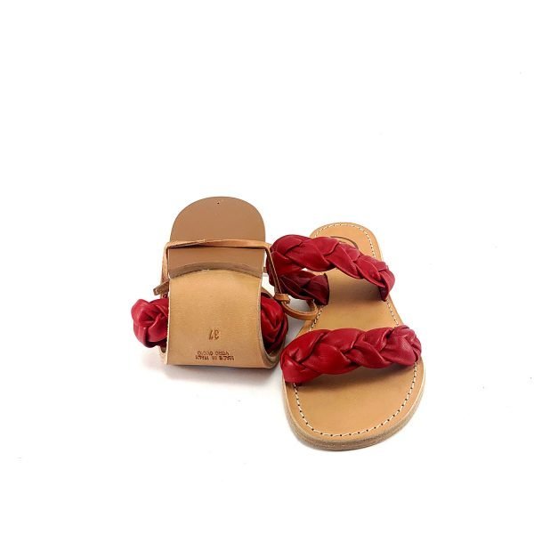 Sandali fascia treccia