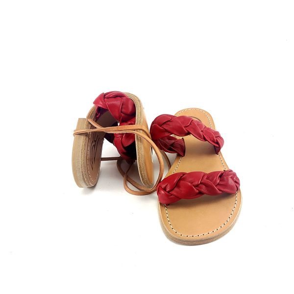 Sandali fascia treccia