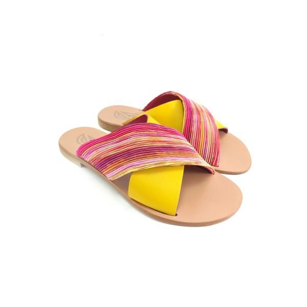 Sandali ciabatta incrocio arcobaleno