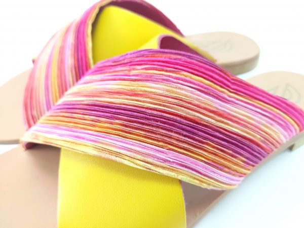 Sandali ciabatta incrocio arcobaleno