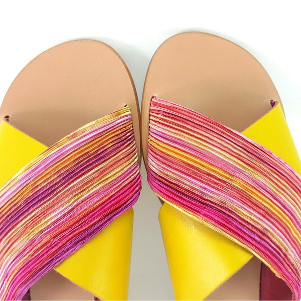 Sandali ciabatta incrocio arcobaleno