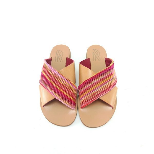 Sandali ciabatta incrocio arcobaleno