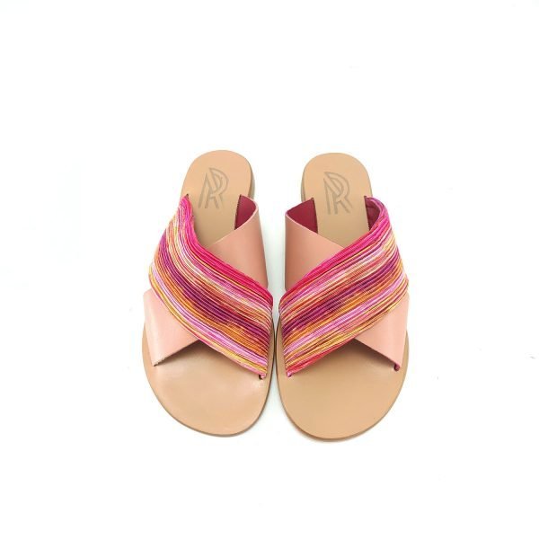 Sandali ciabatta incrocio arcobaleno