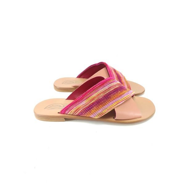 Sandali ciabatta incrocio arcobaleno