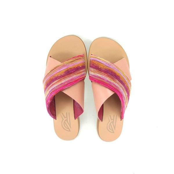 Sandali ciabatta incrocio arcobaleno
