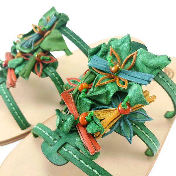 Sandali ciabatta fiori