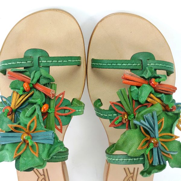 Sandali ciabatta fiori