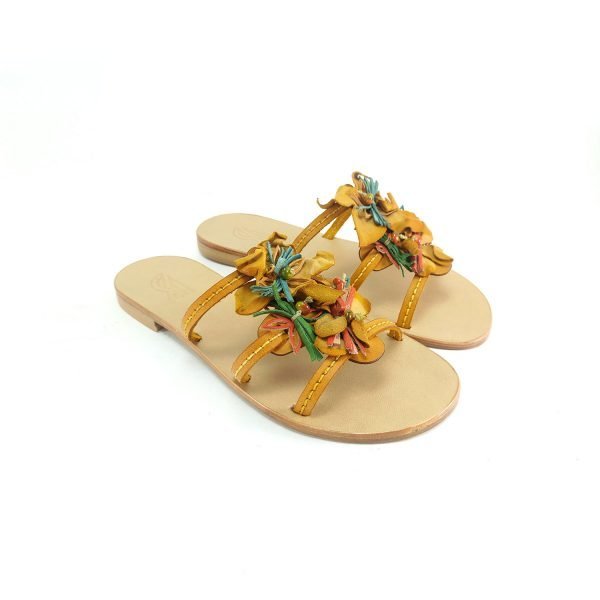 Sandali ciabatta fiori