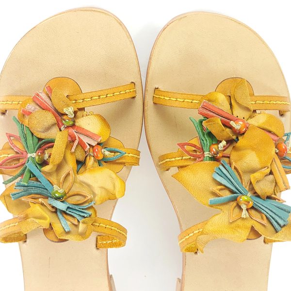 Sandali ciabatta fiori