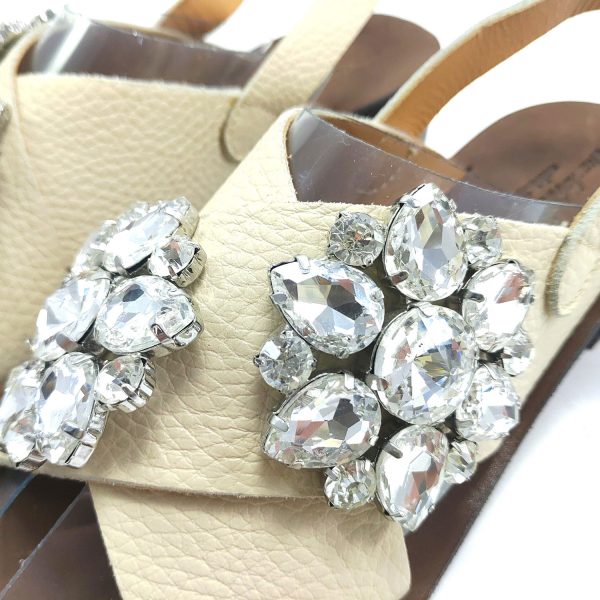 Sandali incrocio swarovski