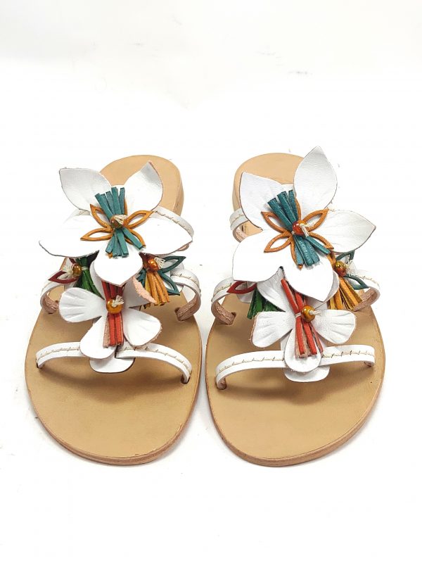 Sandali ciabatta fiori