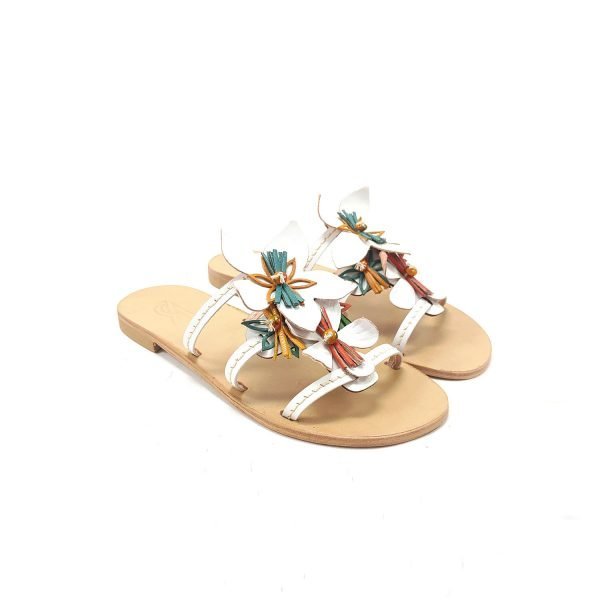 Sandali ciabatta fiori