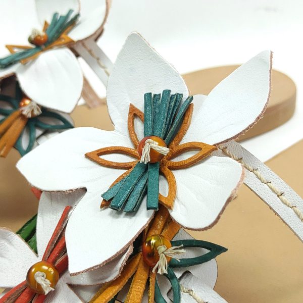 Sandali ciabatta fiori