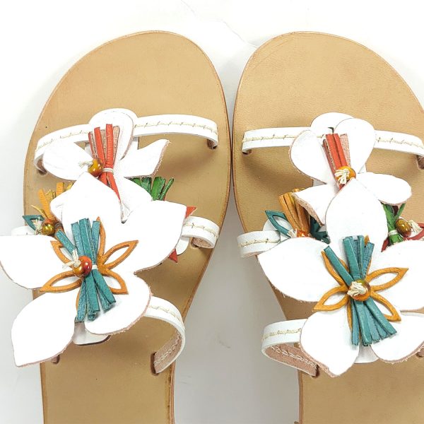 Sandali ciabatta fiori