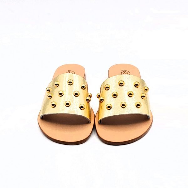 Sandali ciabatta con borchie