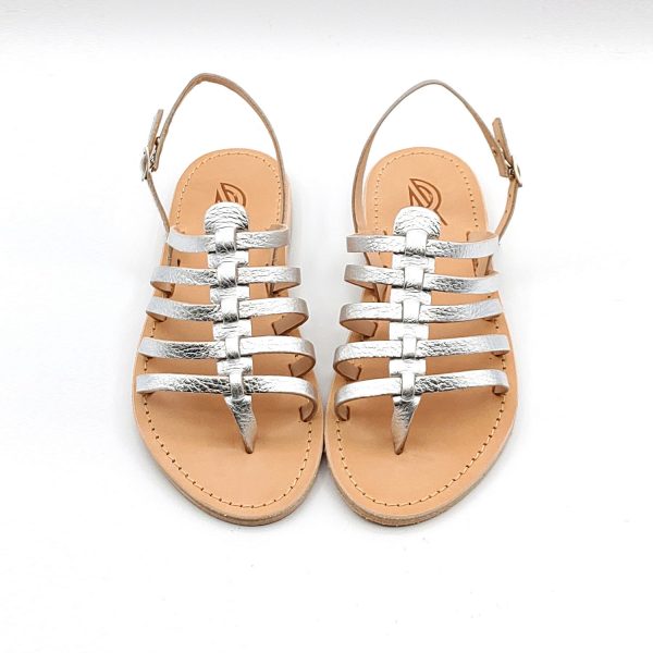 Sandali  infradito bassi fasce laminate