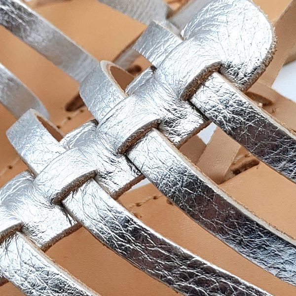 Sandali  infradito bassi fasce laminate