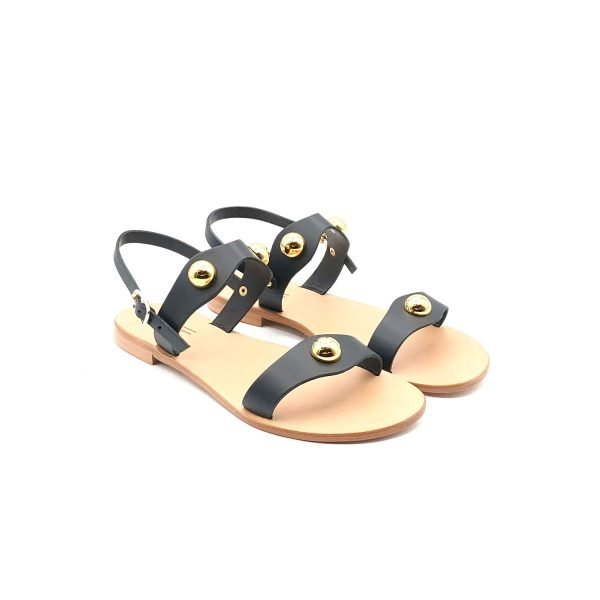 Sandali fascia fibbia con borchie