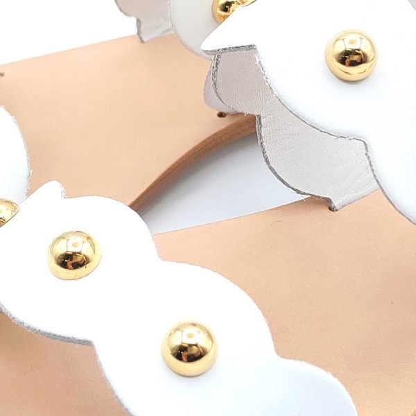 Sandali fascia con borchie