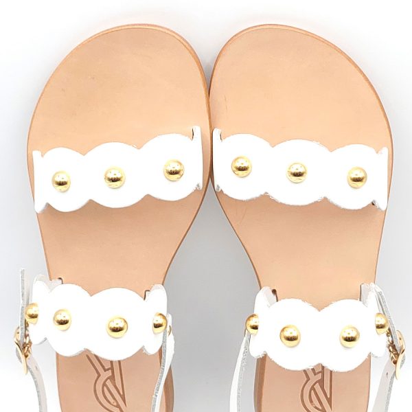 Sandali fascia con borchie