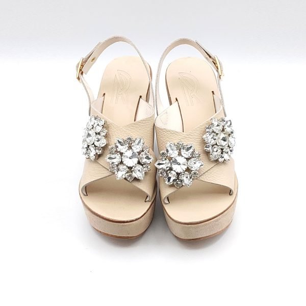 Sandali fascia incrocio zeppa