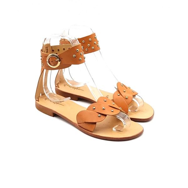 Sandali fibbia con borchiette