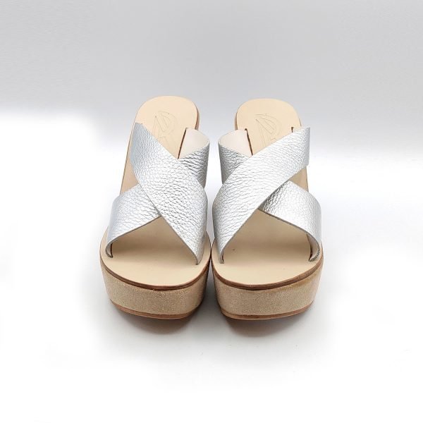 Sandali zeppa incrocio