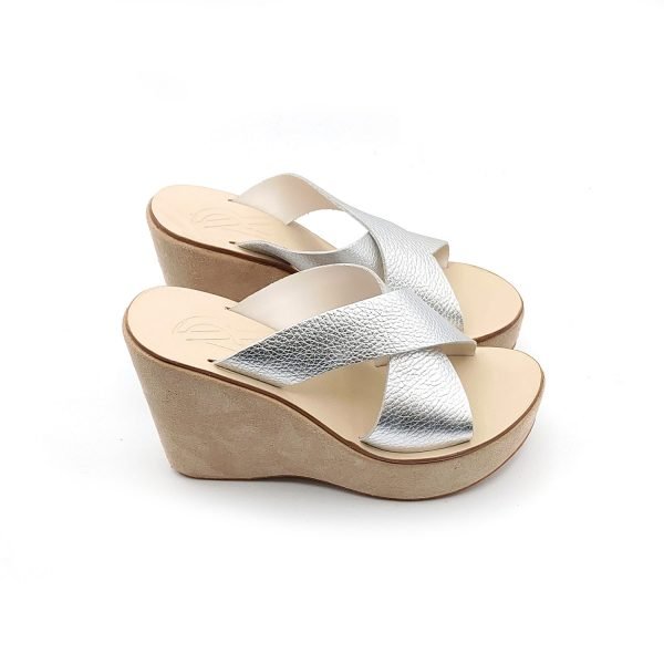 Sandali zeppa incrocio