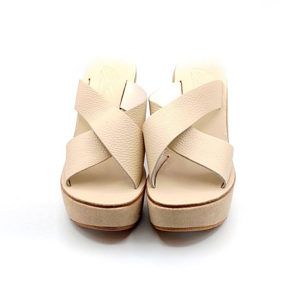 Sandali zeppa incrocio