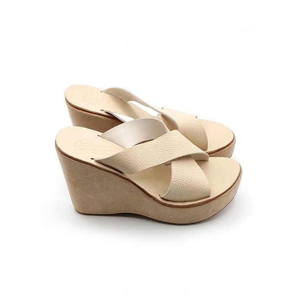 Sandali zeppa incrocio