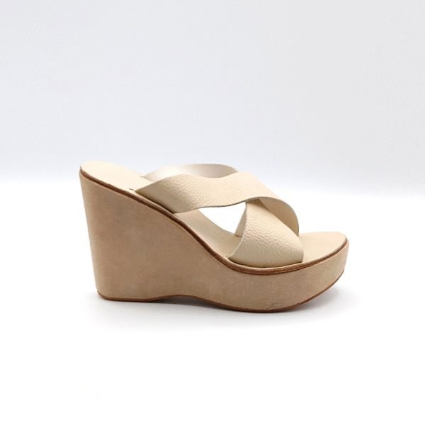 Sandali zeppa incrocio