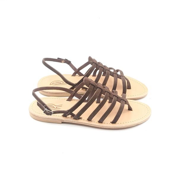 Sandali infradito fascie camoscio