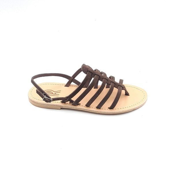 Sandali infradito fascie camoscio