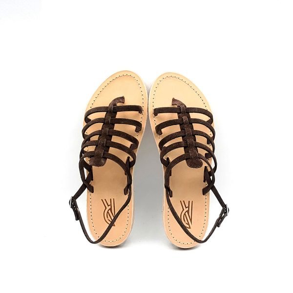 Sandali infradito fascie camoscio