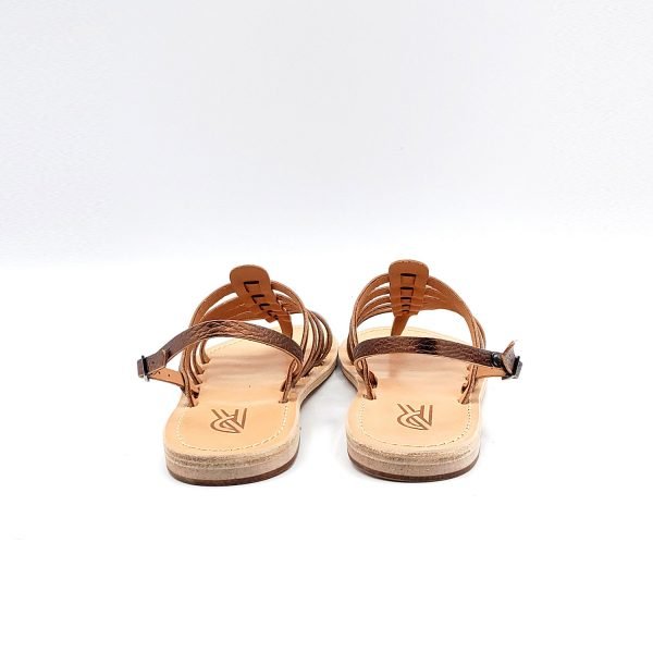 Sandali  infradito bassi fasce laminate