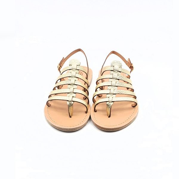 Sandali  infradito bassi fasce laminate