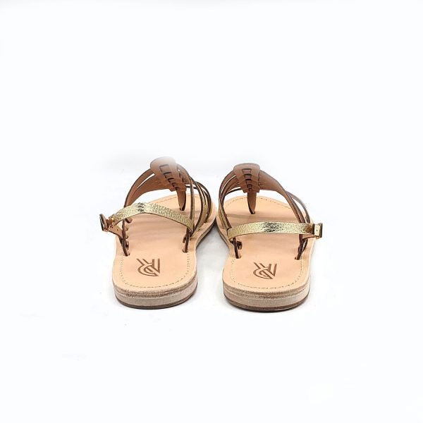 Sandali  infradito bassi fasce laminate