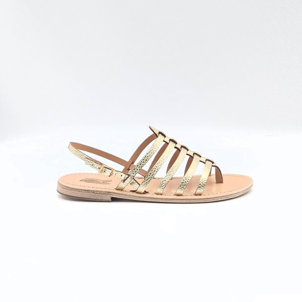 Sandali  infradito bassi fasce laminate