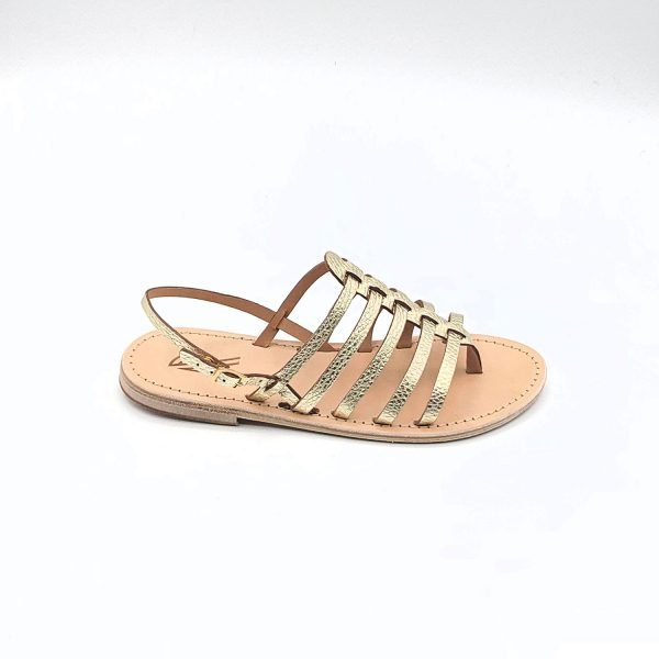 Sandali  infradito bassi fasce laminate