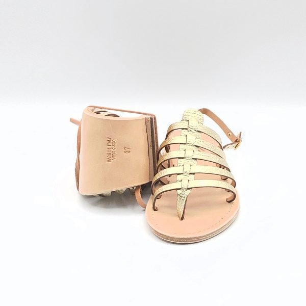 Sandali  infradito bassi fasce laminate