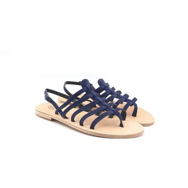 Sandali infradito fascie camoscio