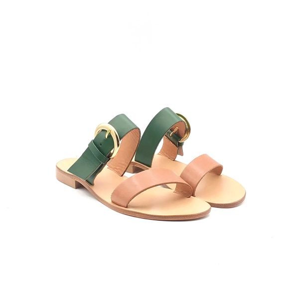 Sandali ciabatta bassi fibbia