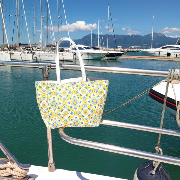 Borsa in pelle maiolica