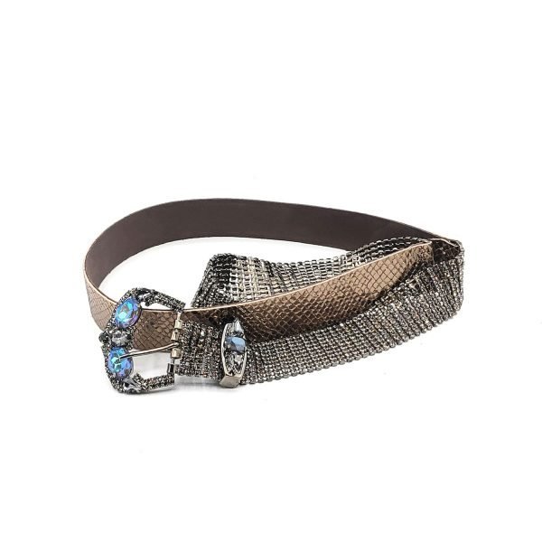 Cintura swarovski fume peltro